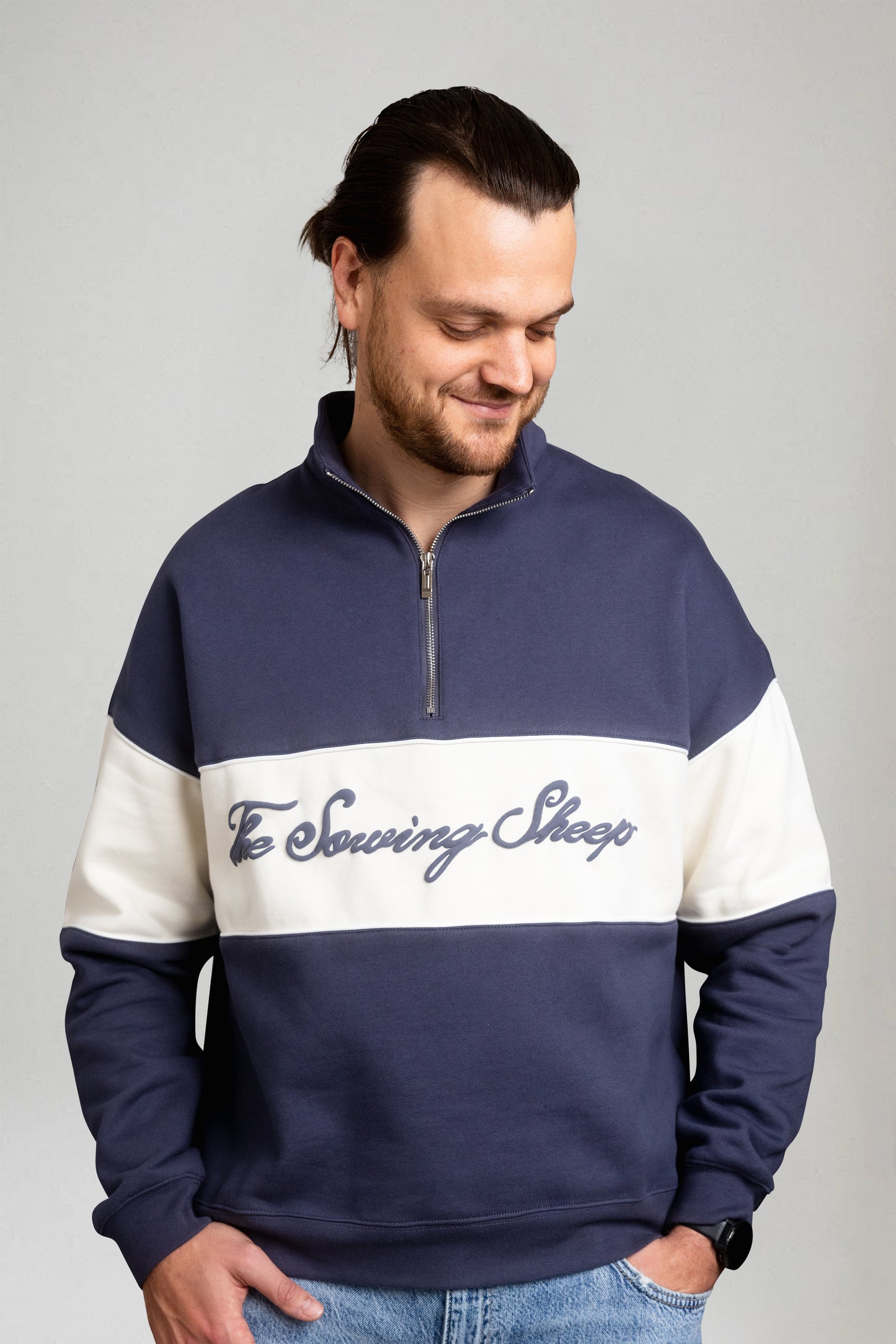 The Sowing Sheep - Quarter-Zip Sweater