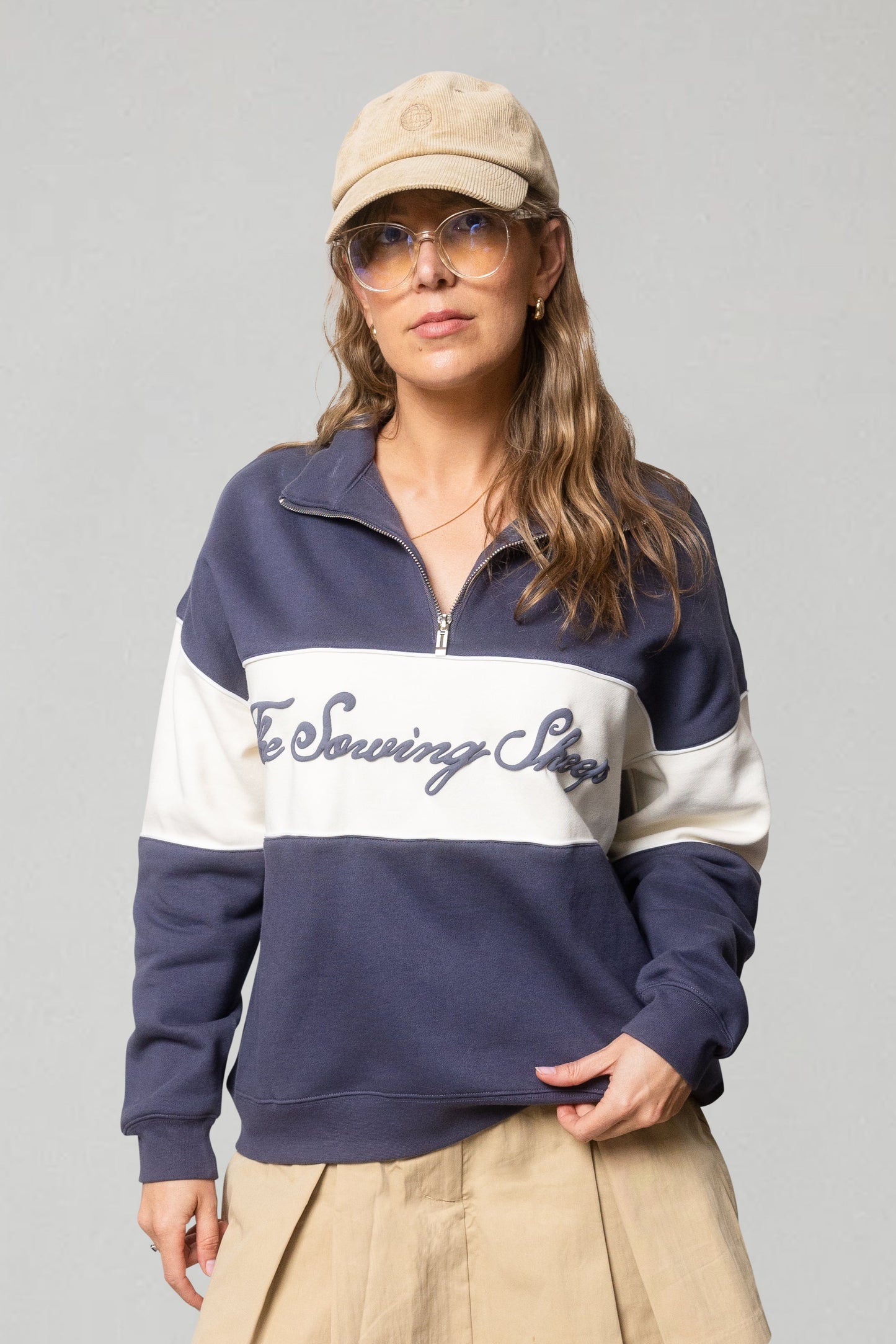 The Sowing Sheep - Quarter-Zip Sweater